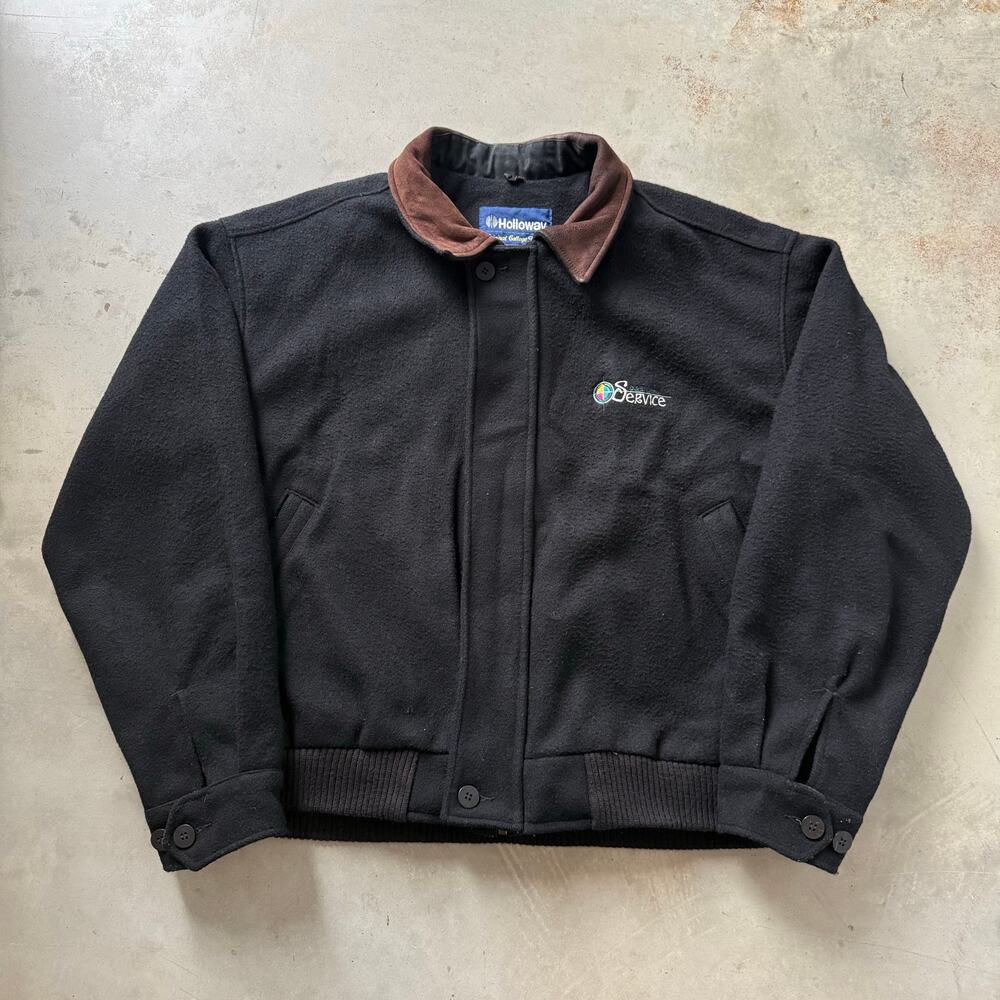 Vintage 80’s Holloway Outerwear Wool Blend Varsity Bomber Jacket Size Large